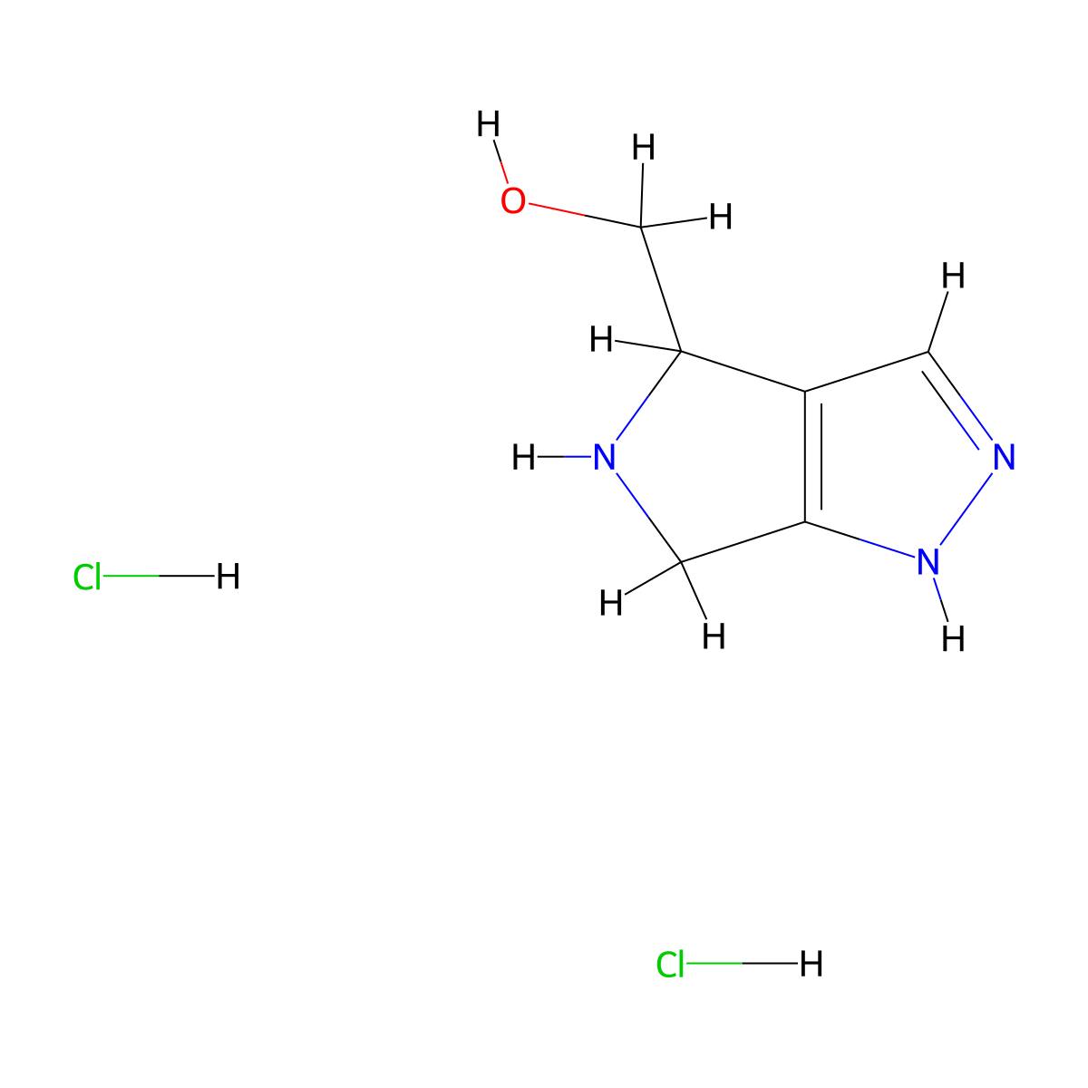 {2H,4H,5H,6H-pyrrolo[3,4-c]pyrazol-4-yl}methanol dihydrochloride molecular structure, CAS 2173999-48-7