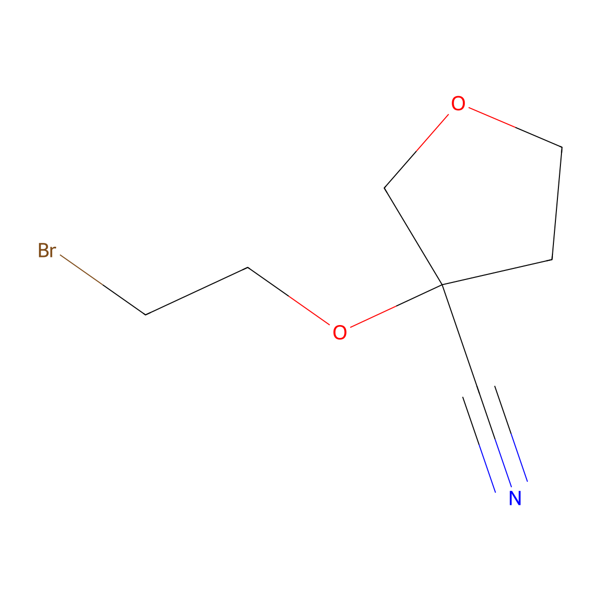 3-(2-Bromoethoxy)oxolane-3-carbonitrile molecular structure, CAS 2173999-50-1