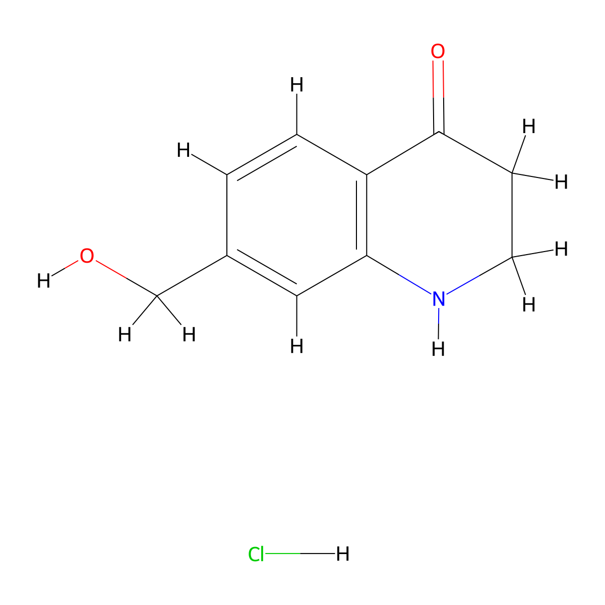 7-(Hydroxymethyl)-1,2,3,4-tetrahydroquinolin-4-one hydrochloride molecular structure, CAS 2173999-81-8