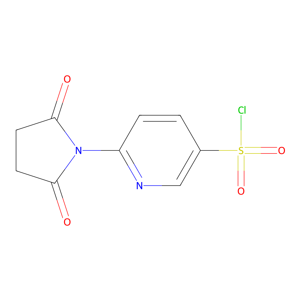 6-(2,5-Dioxopyrrolidin-1-yl)pyridine-3-sulfonyl chloride molecular structure, CAS 2173999-92-1
