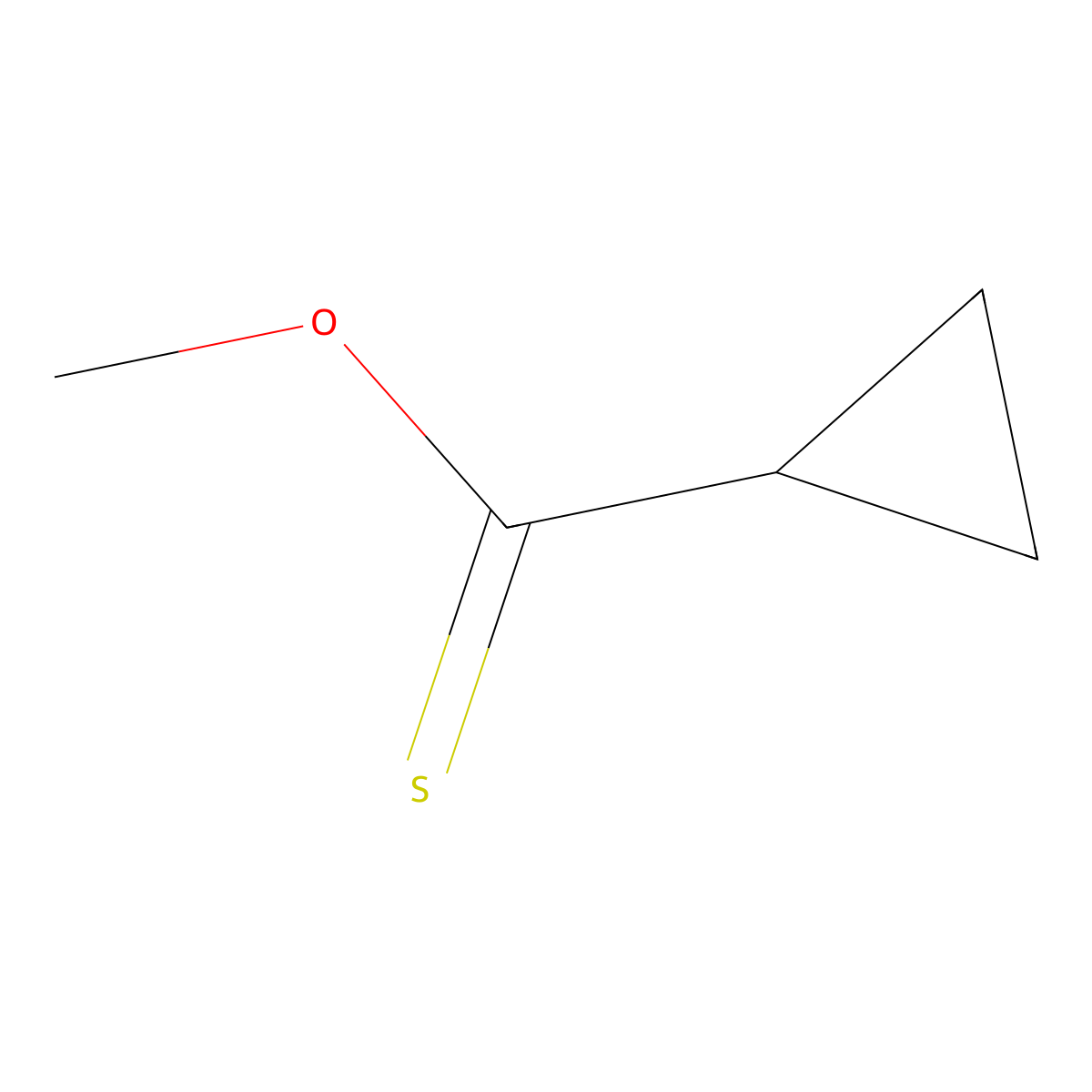 Methyl cyclopropanecarbothioate molecular structure, CAS 2173999-99-8