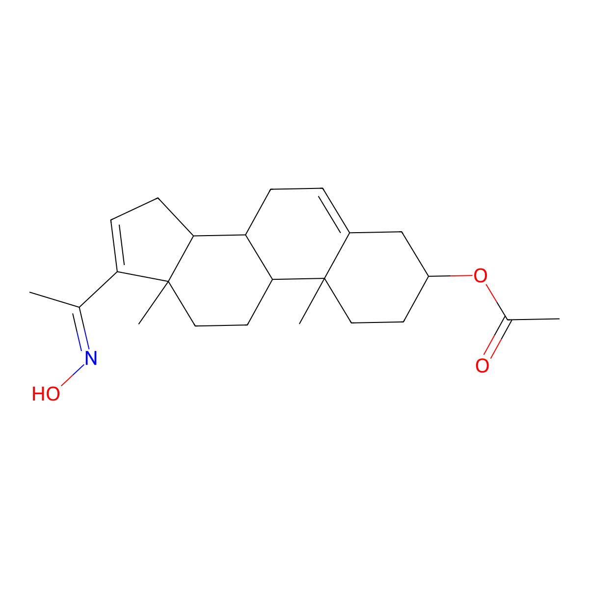 20-(Hydroxyimino)pregna-5,16-dien-3-yl acetate molecular structure, CAS 2174-13-2