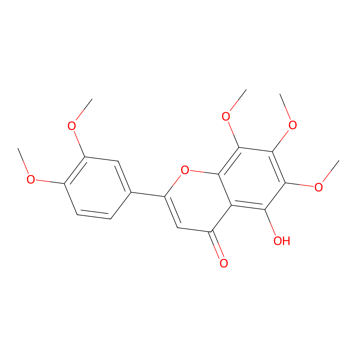 5-Demethylnobiletin molecular structure, CAS 2174-59-6