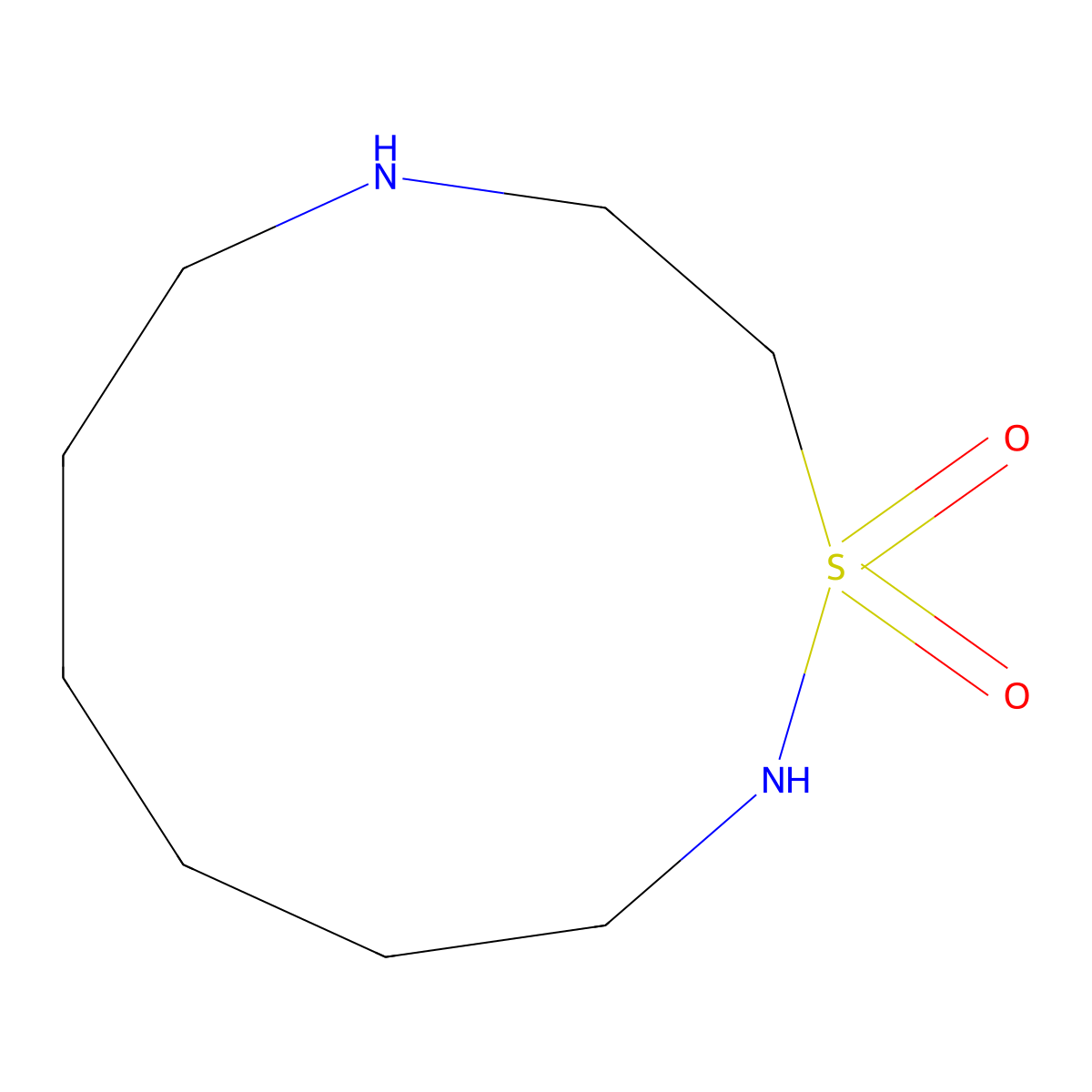 1Lambda6-thia-2,9-diazacycloundecane-1,1-dione molecular structure, CAS 2174000-13-4