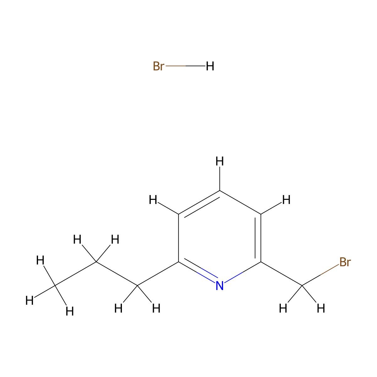 2-(Bromomethyl)-6-propylpyridine hydrobromide molecular structure, CAS 2174000-14-5