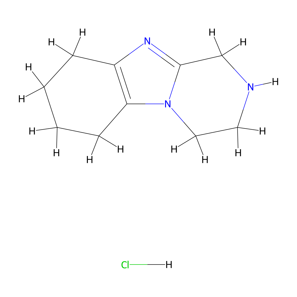 1,8,11-Triazatricyclo(7.4.0.0,2,7)trideca-2(7),8-diene hydrochloride molecular structure, CAS 2174000-27-0