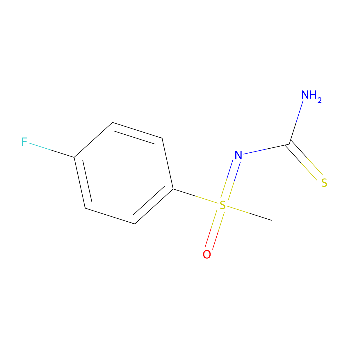 [(4-Fluorophenyl)(methyl)oxo-lambda6-sulfanylidene]thiourea molecular structure, CAS 2174000-37-2