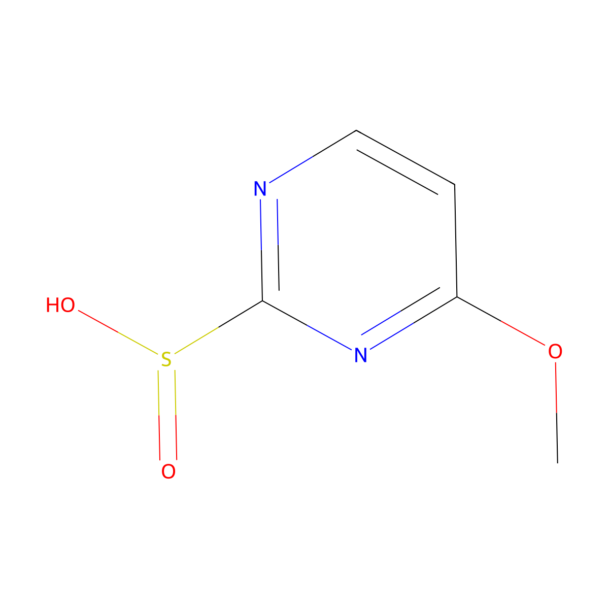 4-Methoxypyrimidine-2-sulfinic acid molecular structure, CAS 2174000-38-3