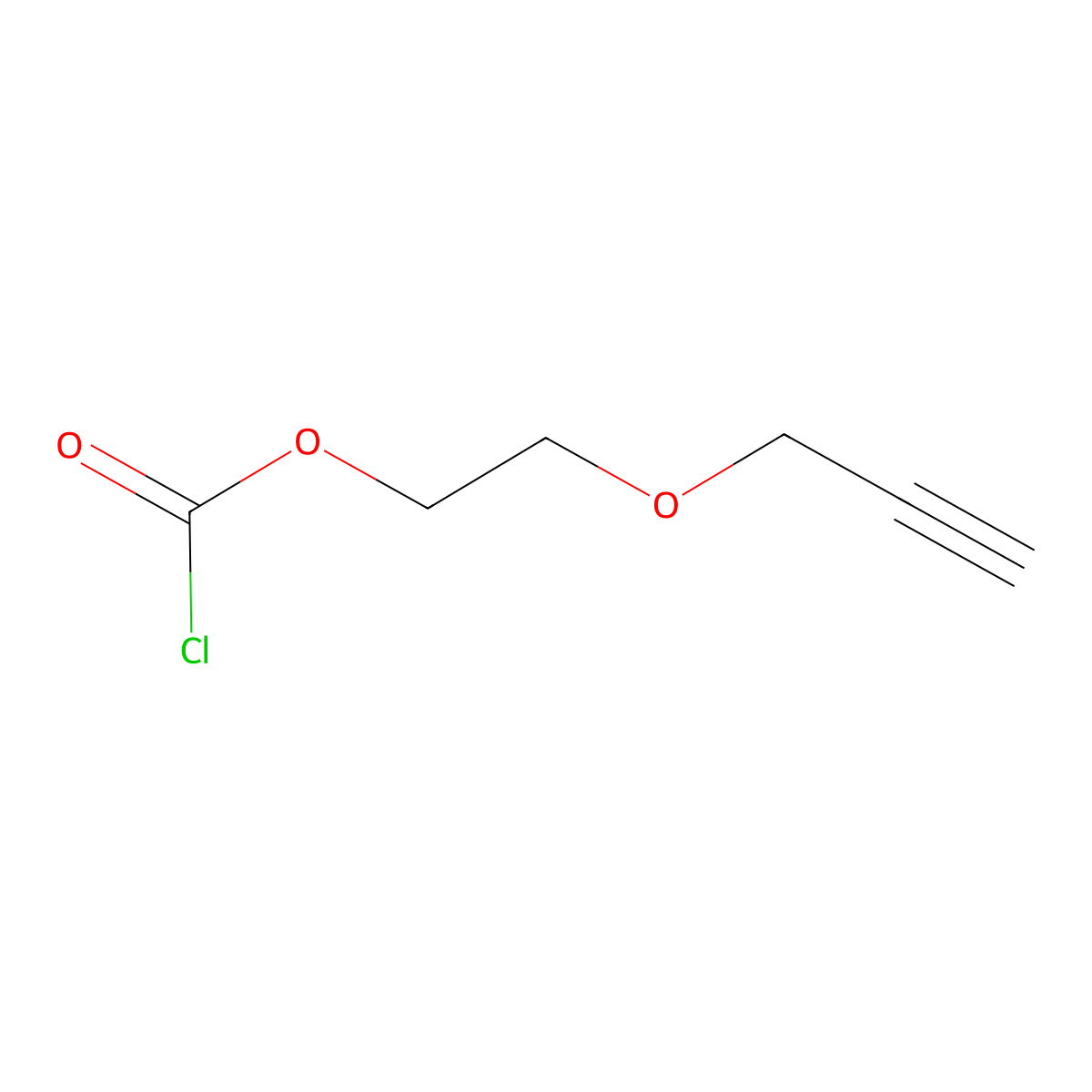 Chloro[2-(prop-2-yn-1-yloxy)ethoxy]methanone molecular structure, CAS 2174001-17-1