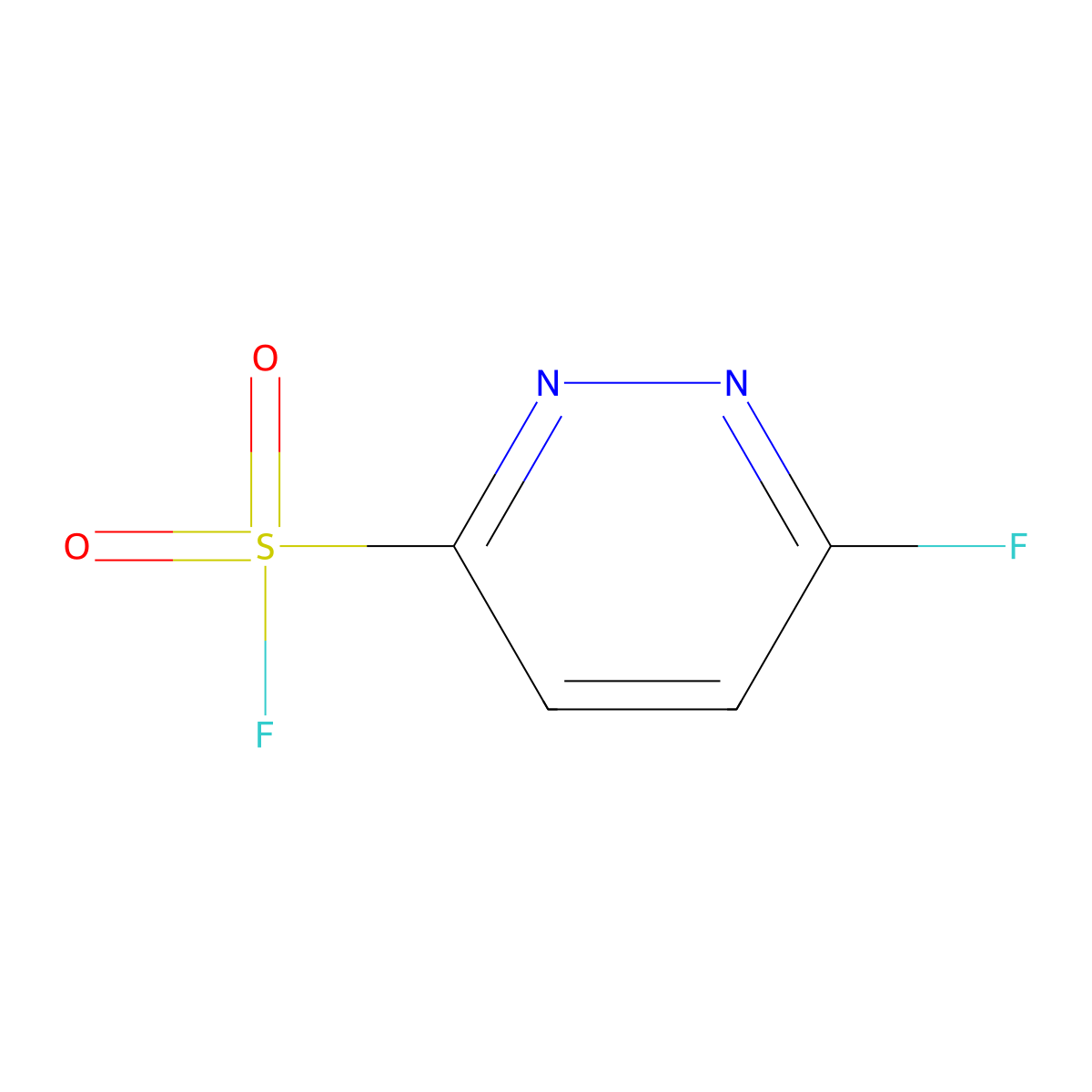 6-Fluoropyridazine-3-sulfonyl fluoride molecular structure, CAS 2174001-21-7
