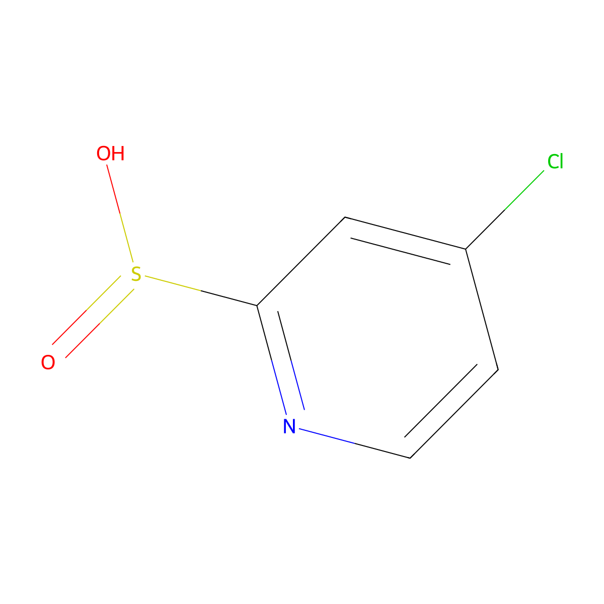 4-Chloropyridine-2-sulfinic acid molecular structure, CAS 2174001-24-0