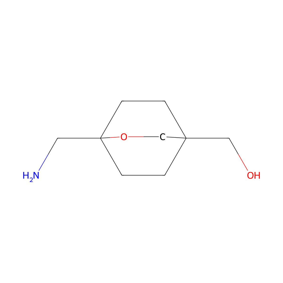 [1-(Aminomethyl)-2-oxabicyclo[2.2.2]octan-4-yl]methanol molecular structure, CAS 2174001-33-1