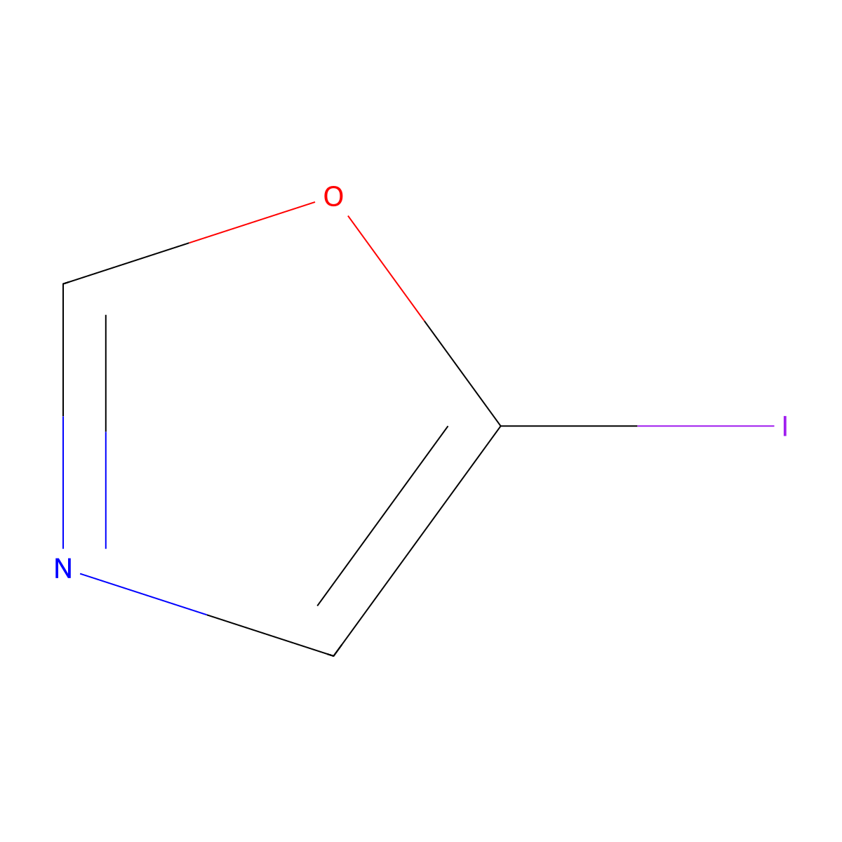 5-Iodo-1,3-oxazole molecular structure, CAS 2174001-43-3