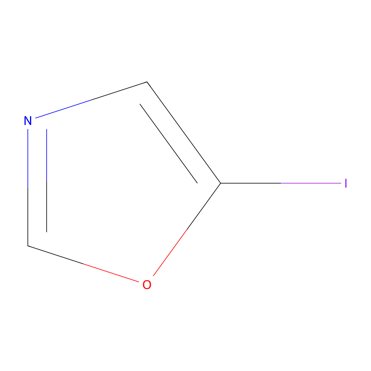 5-Iodo-1,3-oxazole molecular structure, CAS 2174001-43-3