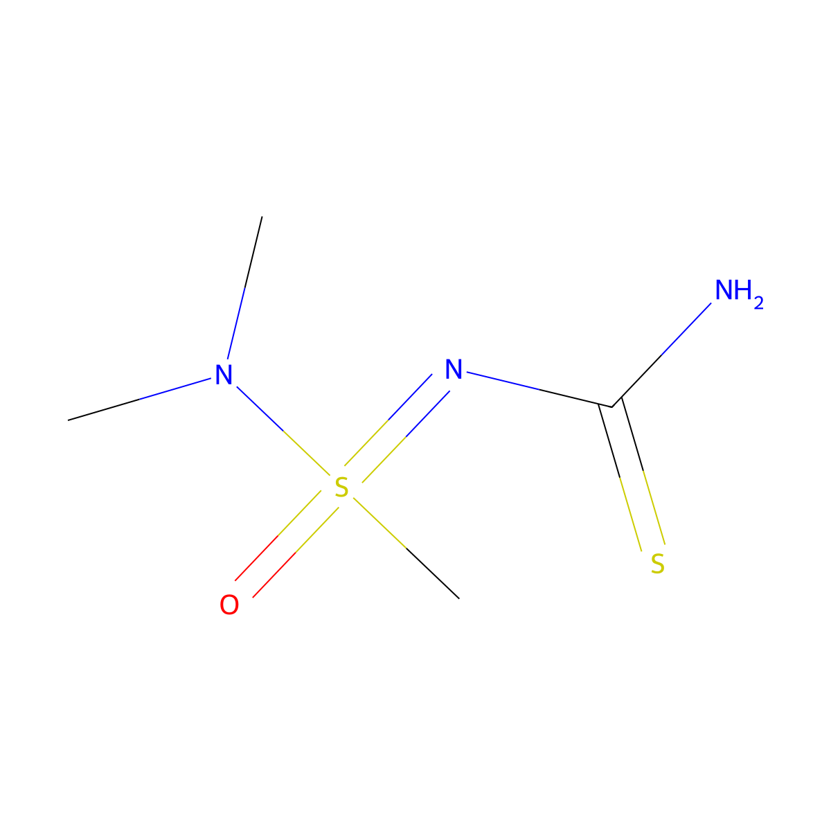 [(Dimethylamino)(methyl)oxo-lambda6-sulfanylidene]thiourea molecular structure, CAS 2174001-47-7
