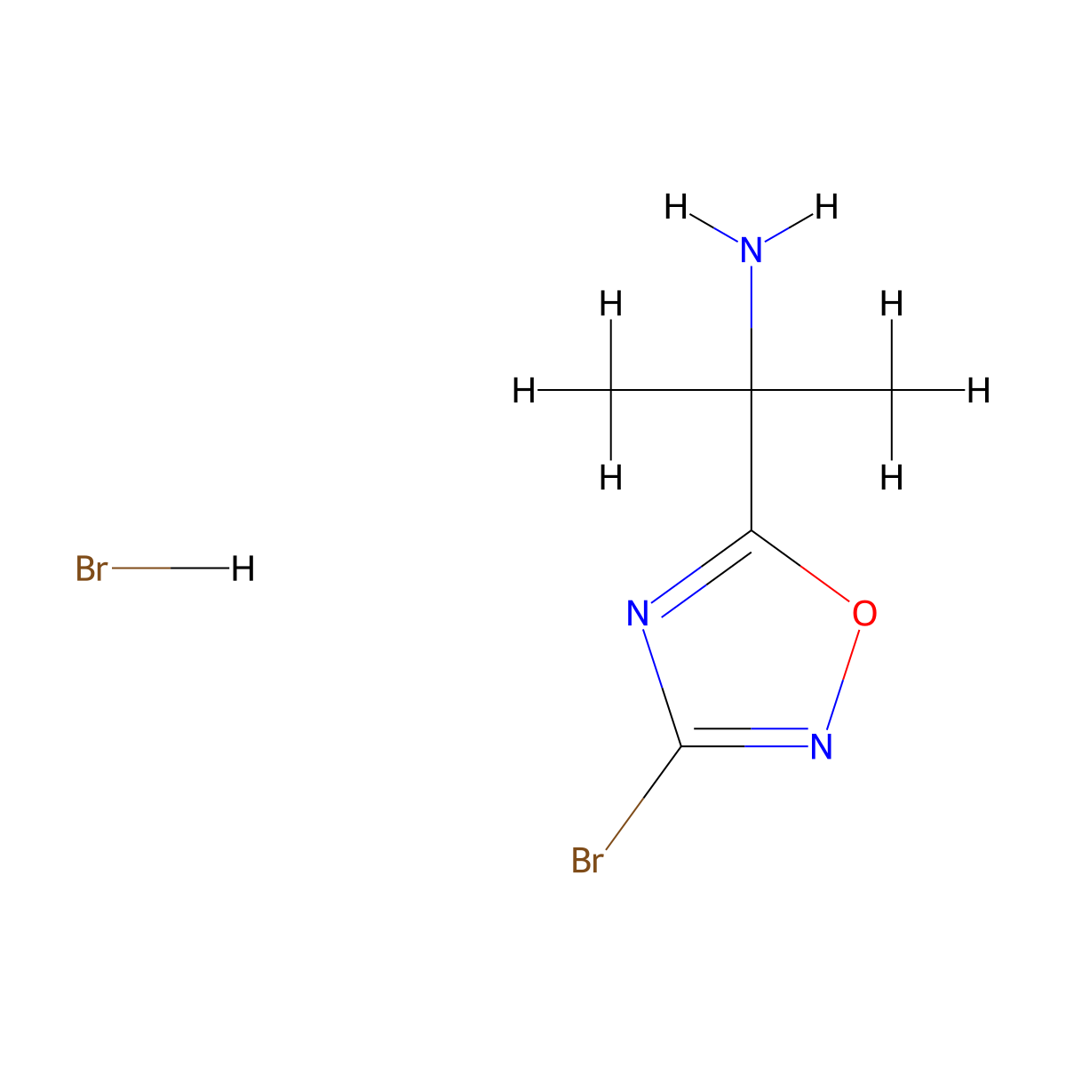 2-(3-Bromo-1,2,4-oxadiazol-5-yl)propan-2-amine hydrobromide molecular structure, CAS 2174001-56-8