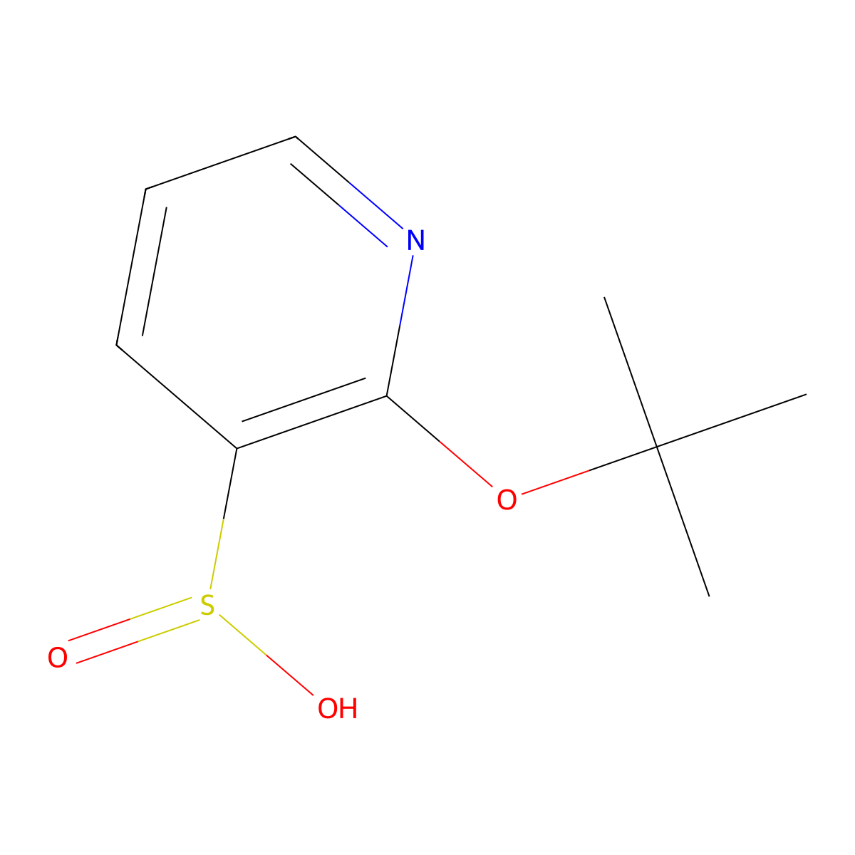 2-(Tert-butoxy)pyridine-3-sulfinic acid molecular structure, CAS 2174001-62-6