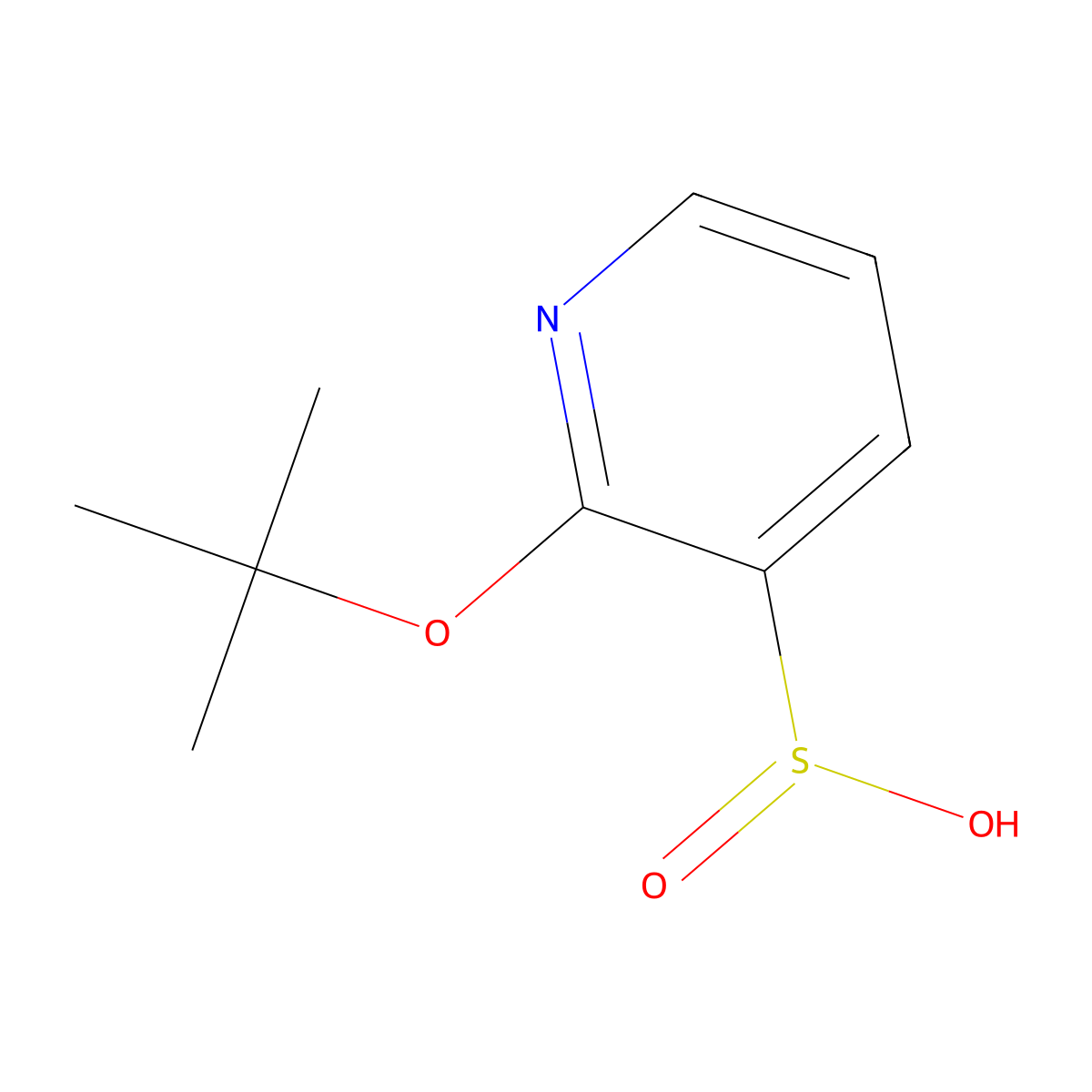 2-(Tert-butoxy)pyridine-3-sulfinic acid molecular structure, CAS 2174001-62-6