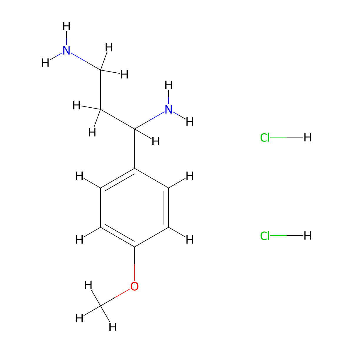 1-(4-Methoxyphenyl)propane-1,3-diamine dihydrochloride molecular structure, CAS 2174001-67-1