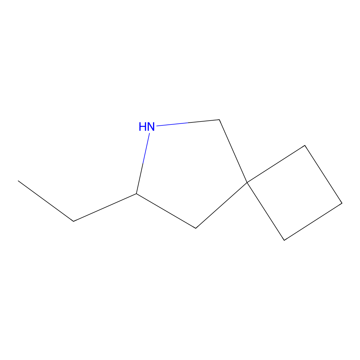 7-Ethyl-6-azaspiro[3.4]octane molecular structure, CAS 2174001-72-8