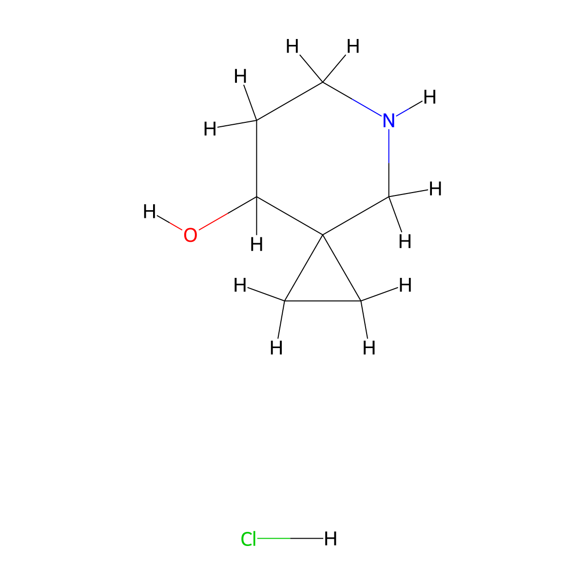 5-Azaspiro[2.5]octan-8-ol hydrochloride molecular structure, CAS 2174001-90-0