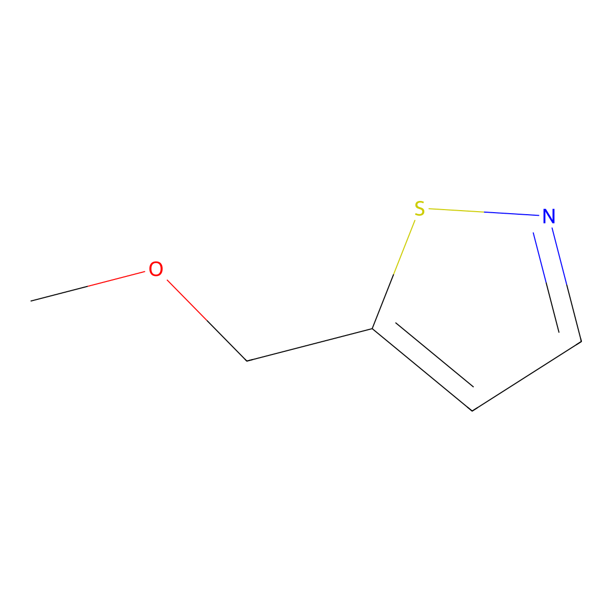 5-(Methoxymethyl)-1,2-thiazole molecular structure, CAS 2174001-91-1