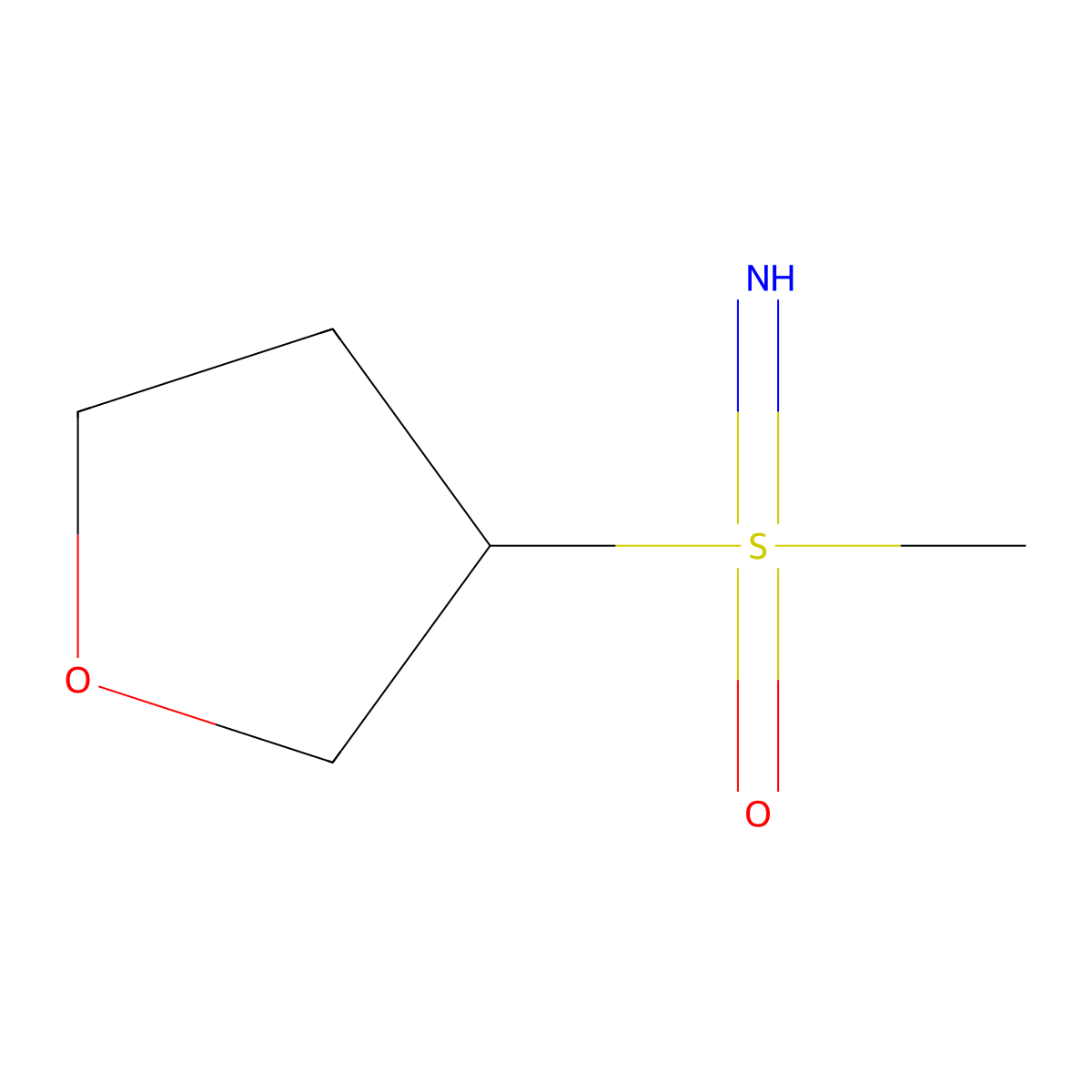 Imino(methyl)(oxolan-3-yl)-lambda6-sulfanone molecular structure, CAS 2174002-09-4