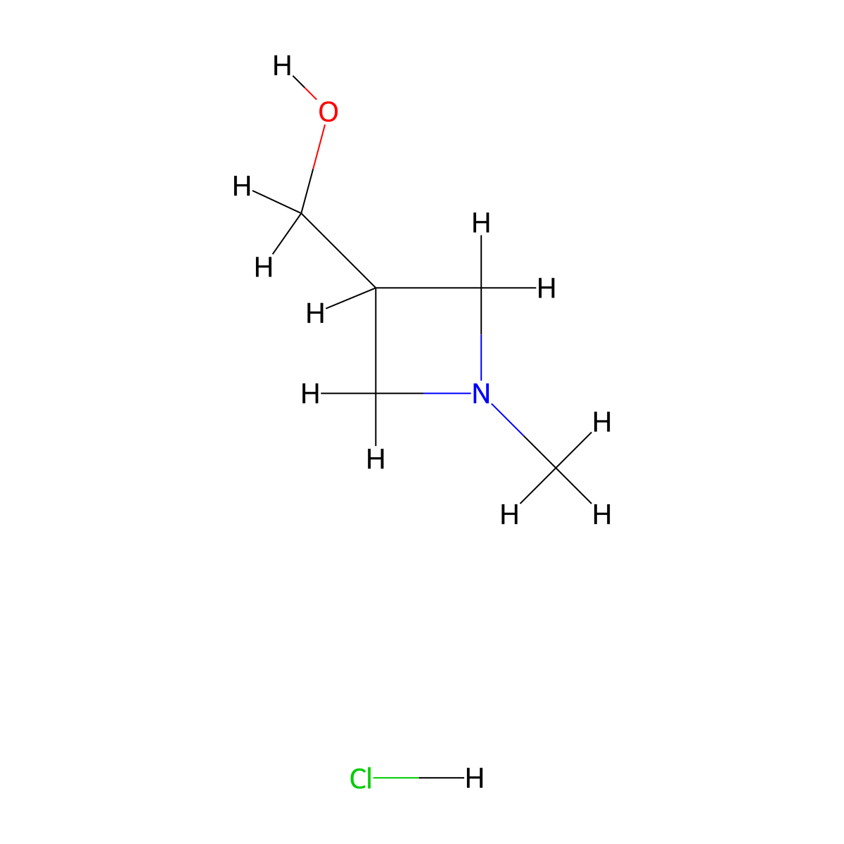 (1-Methylazetidin-3-yl)methanol hydrochloride molecular structure, CAS 2174002-18-5