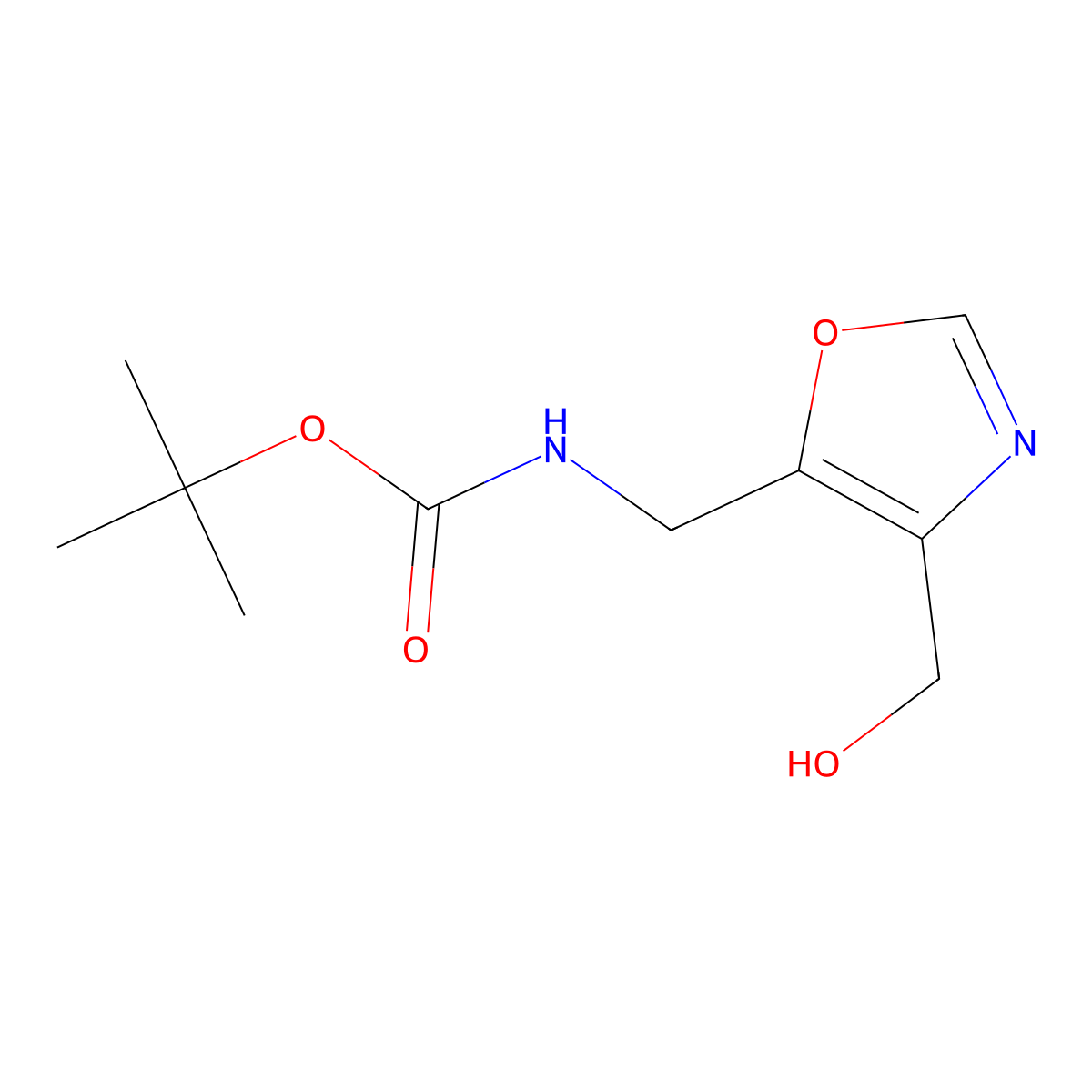 Tert-butyl n-{[4-(hydroxymethyl)-1,3-oxazol-5-yl]methyl}carbamate molecular structure, CAS 2174002-21-0