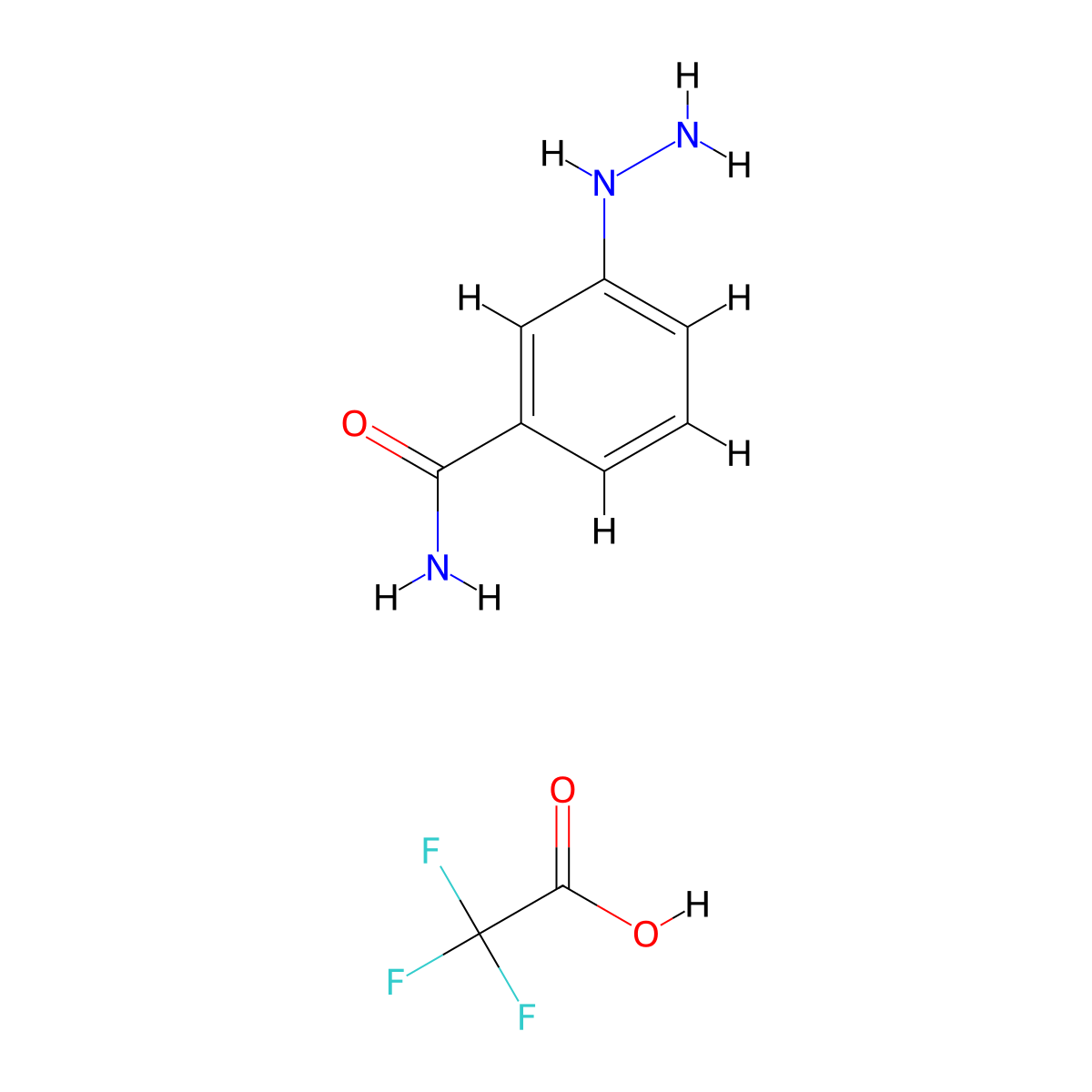 3-Hydrazinylbenzamide; trifluoroacetic acid molecular structure, CAS 2174002-37-8