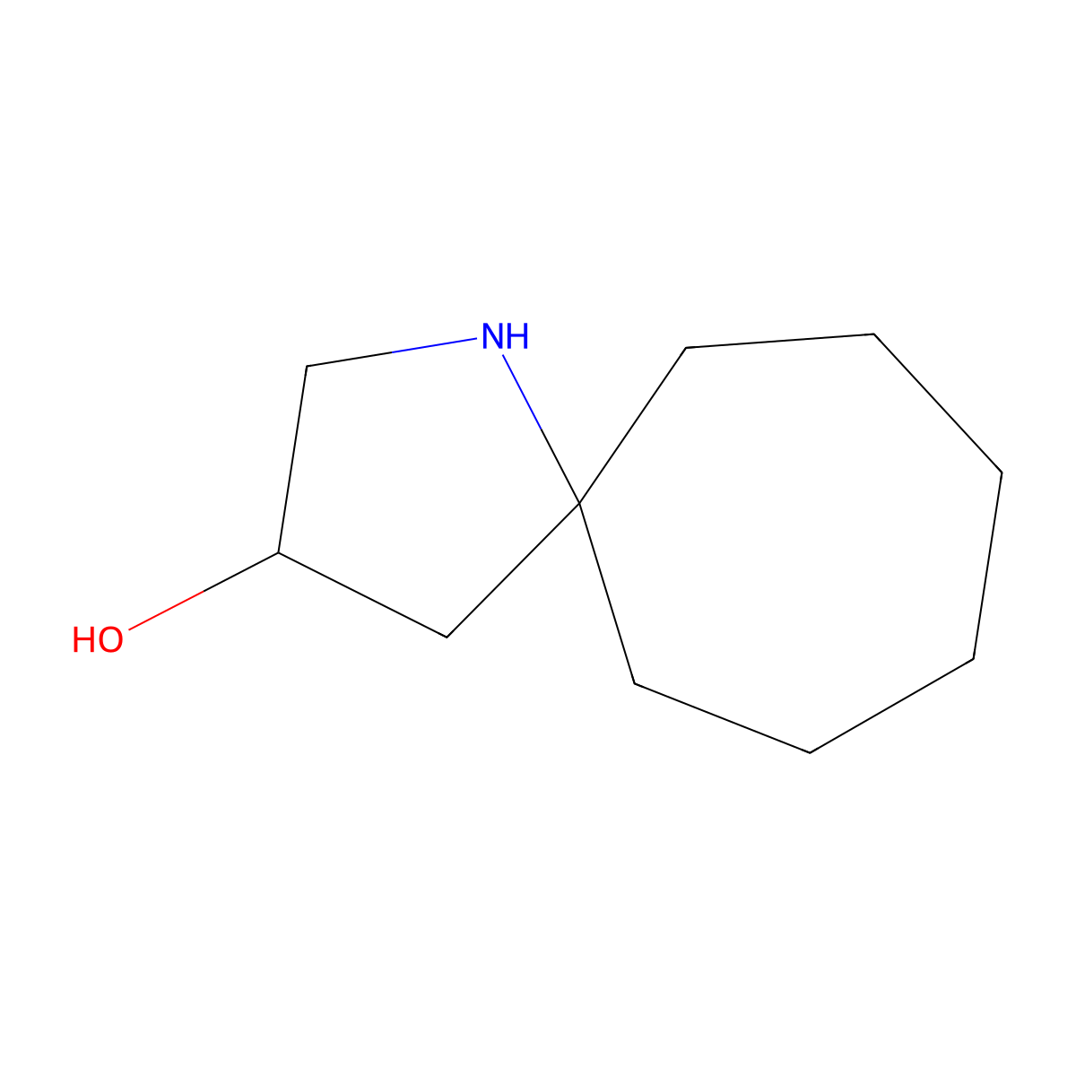 1-Azaspiro[4.6]undecan-3-ol molecular structure, CAS 2174002-39-0