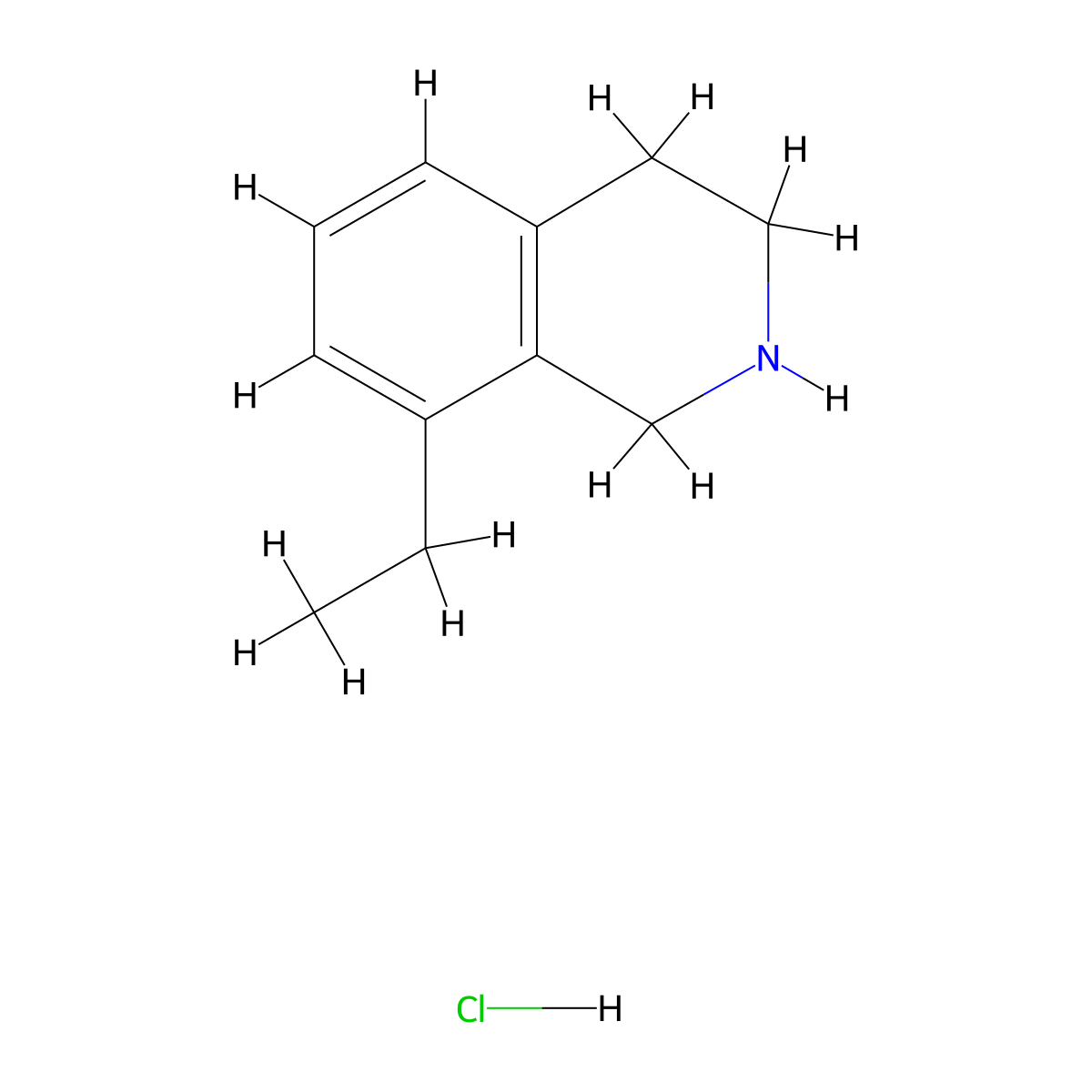 8-Ethyl-1,2,3,4-tetrahydroisoquinoline hydrochloride molecular structure, CAS 2174002-46-9