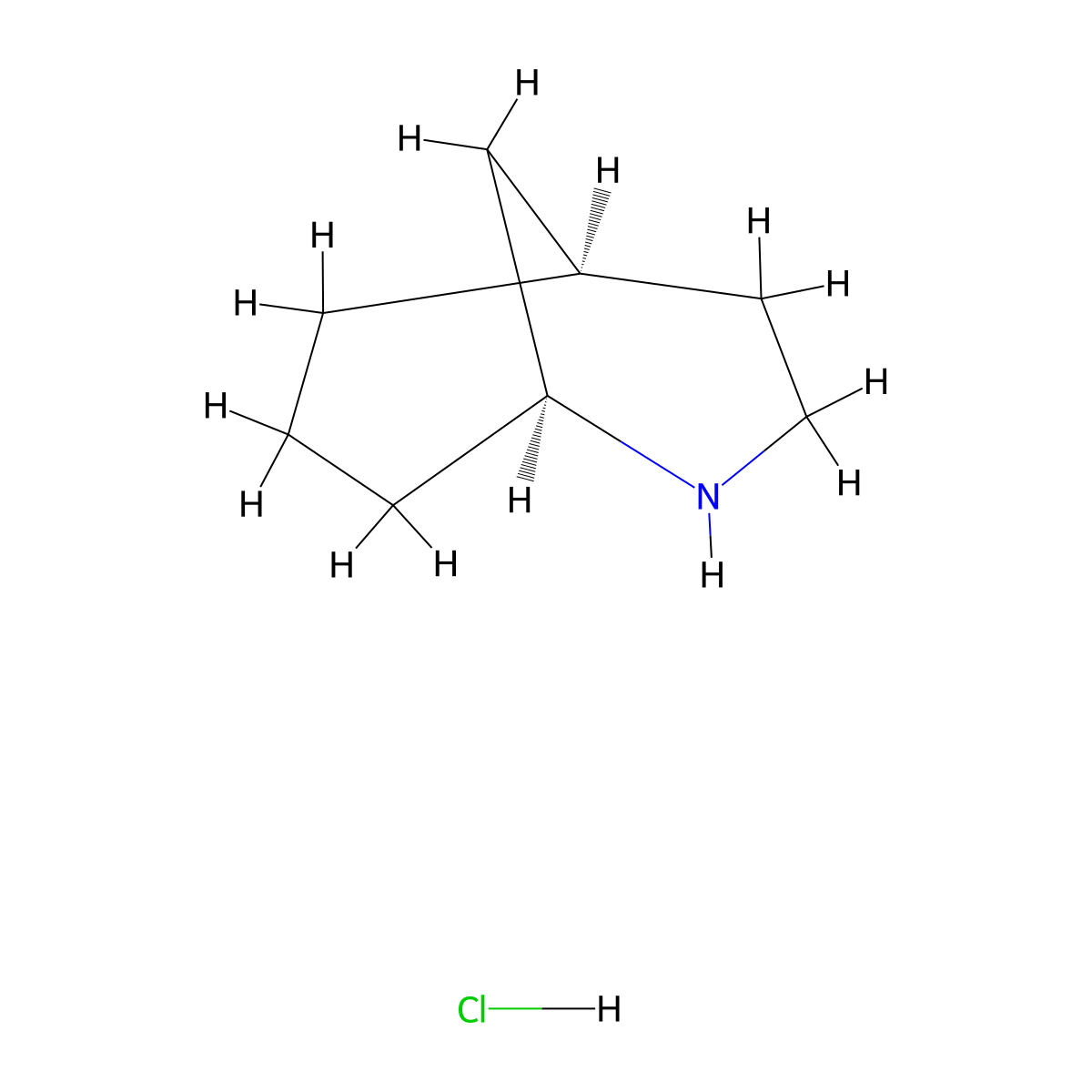 (1S,5R)-2-Azabicyclo[3.3.1]nonane;hydrochloride molecular structure, CAS 2174002-50-5
