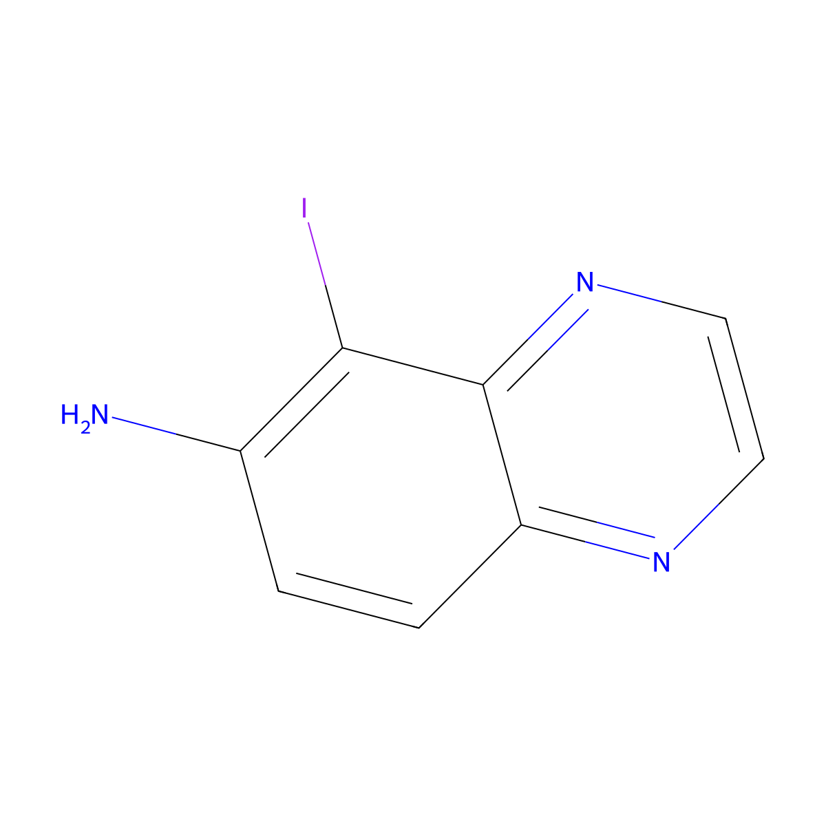 5-Iodoquinoxalin-6-amine molecular structure, CAS 2174002-51-6