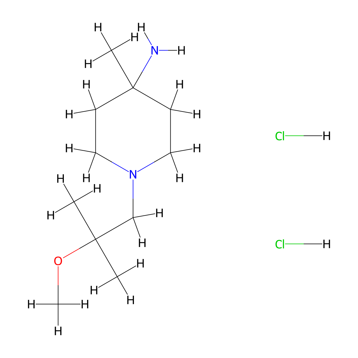 1-(2-Methoxy-2-methylpropyl)-4-methylpiperidin-4-amine dihydrochloride molecular structure, CAS 2174002-58-3