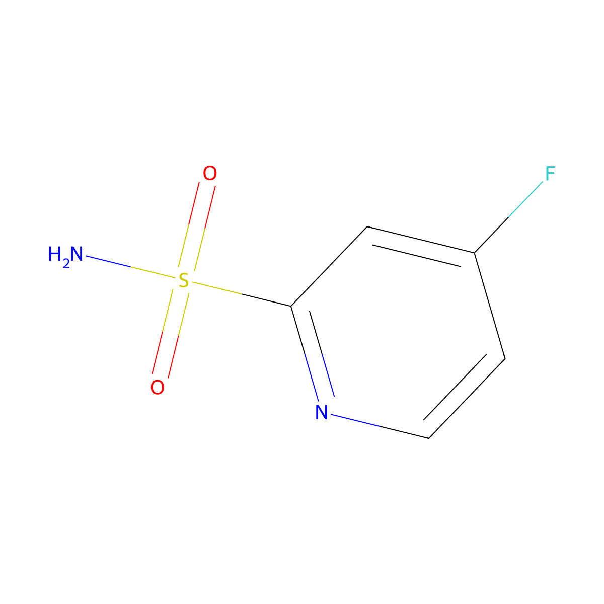 4-Fluoropyridine-2-sulfonamide molecular structure, CAS 2174007-66-8