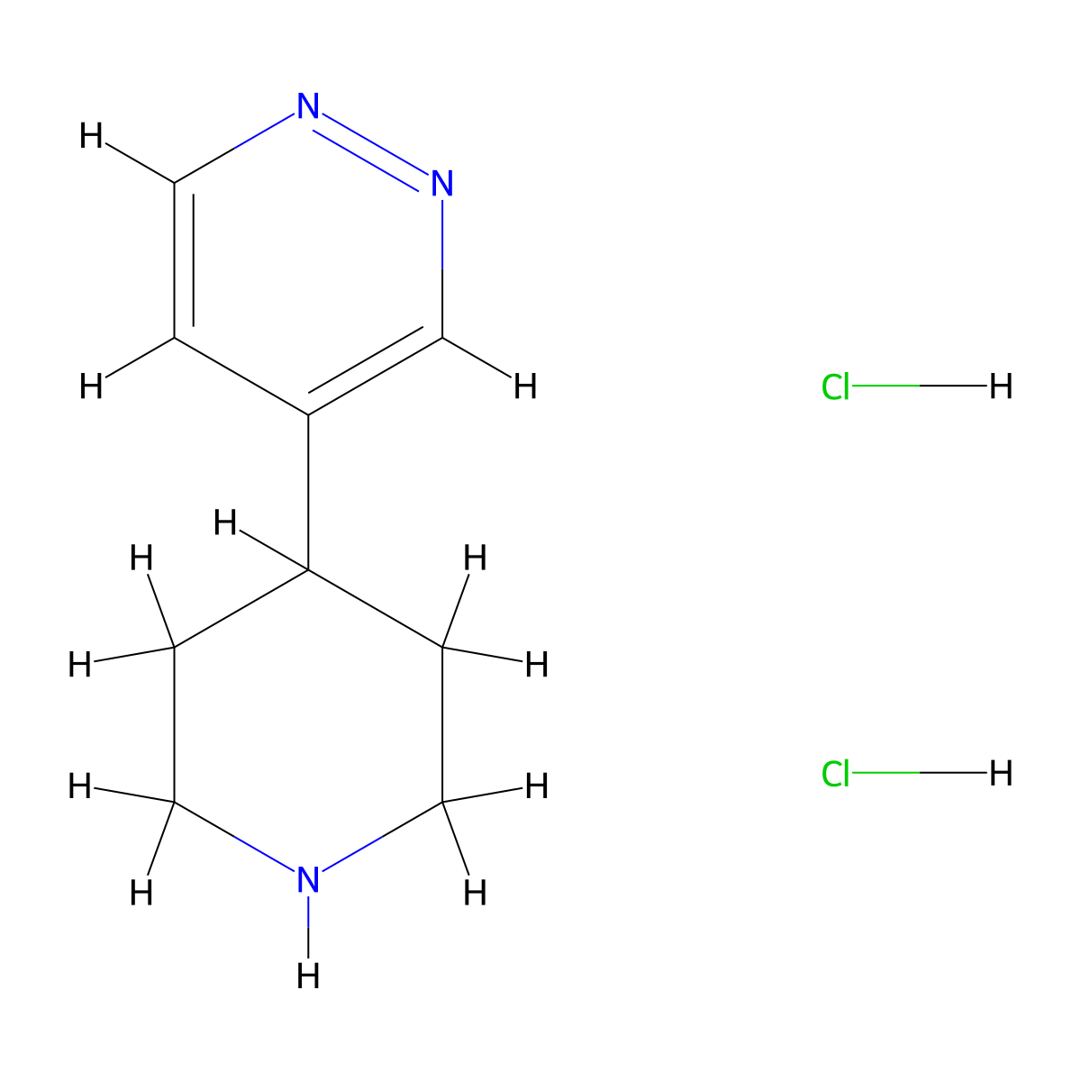 4-(Piperidin-4-yl)pyridazine dihydrochloride molecular structure, CAS 2174007-77-1