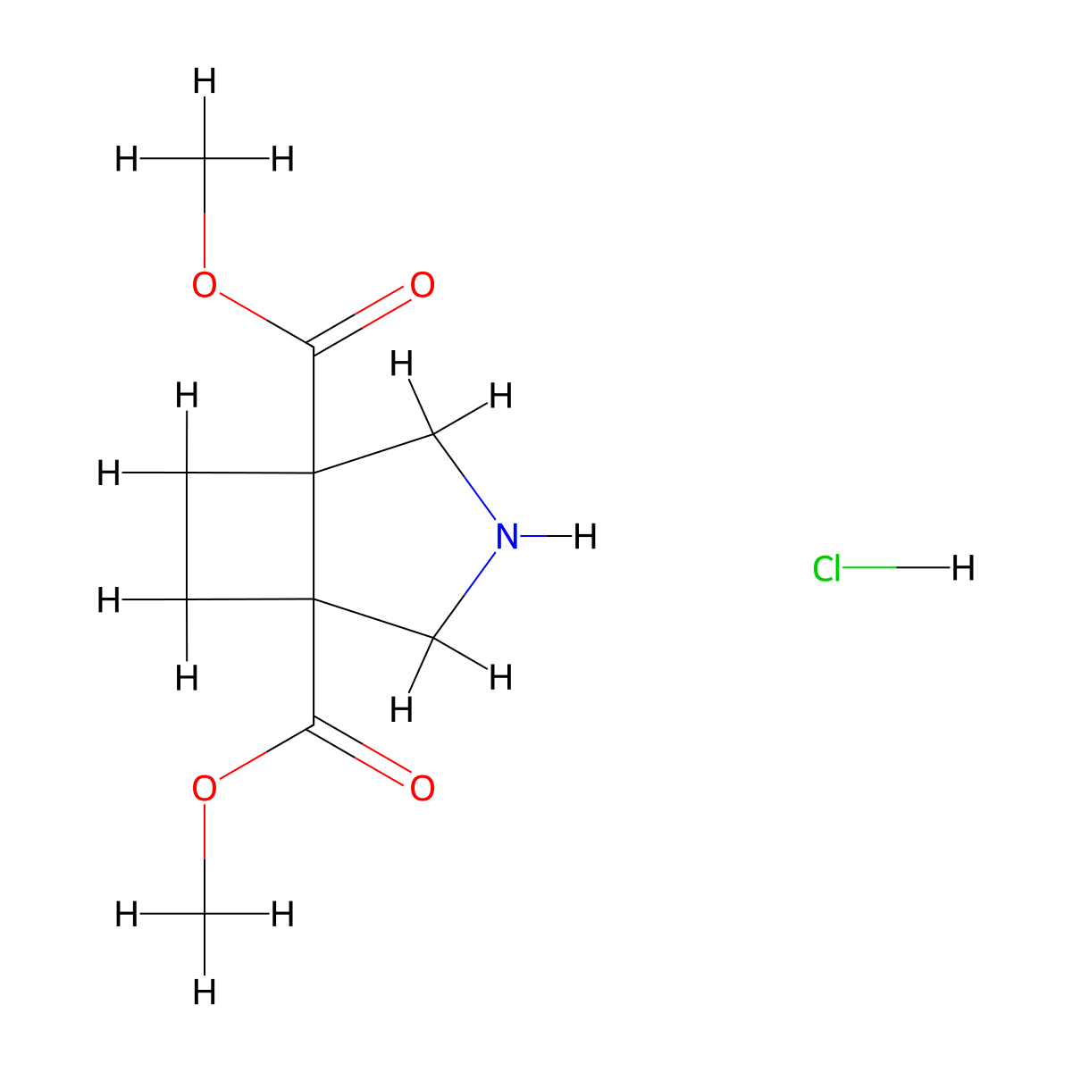 1,5-Dimethyl 3-azabicyclo[3.2.0]heptane-1,5-dicarboxylate hydrochloride molecular structure, CAS 2174007-87-3