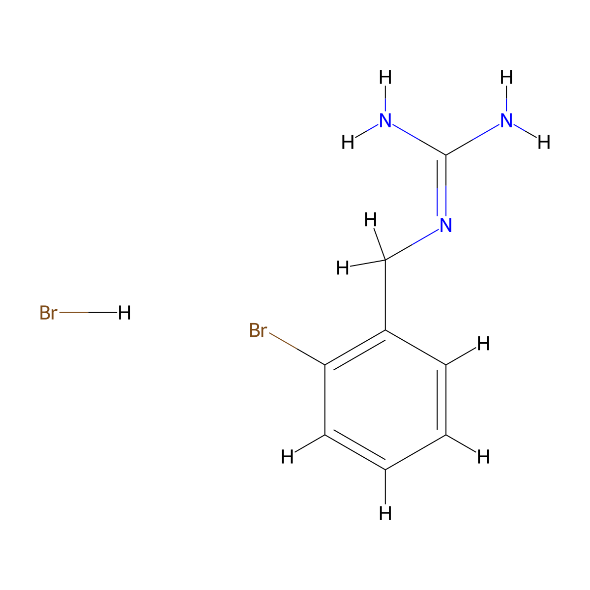 N-[(2-bromophenyl)methyl]guanidine hydrobromide molecular structure, CAS 2174007-88-4