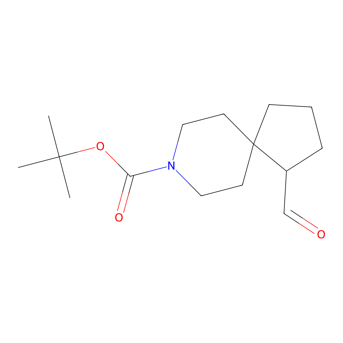tert-Butyl 1-formyl-8-azaspiro[4.5]decane-8-carboxylate molecular structure, CAS 2174007-92-0