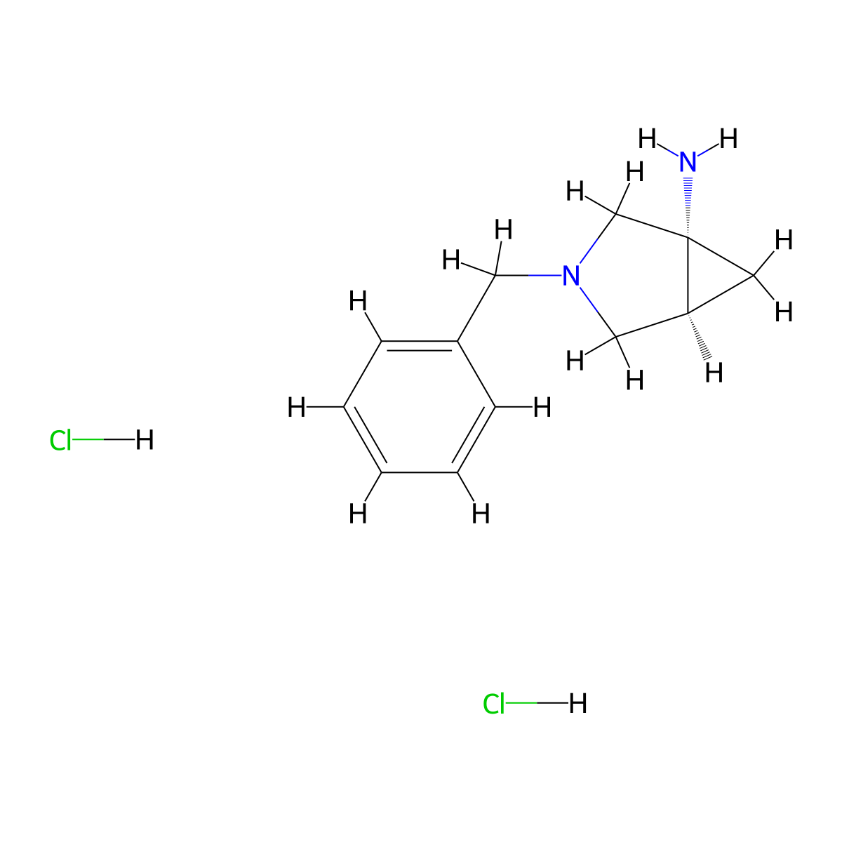(1R,5S)-3-Benzyl-3-azabicyclo[3.1.0]hexan-1-amine;dihydrochloride molecular structure, CAS 2174007-98-6