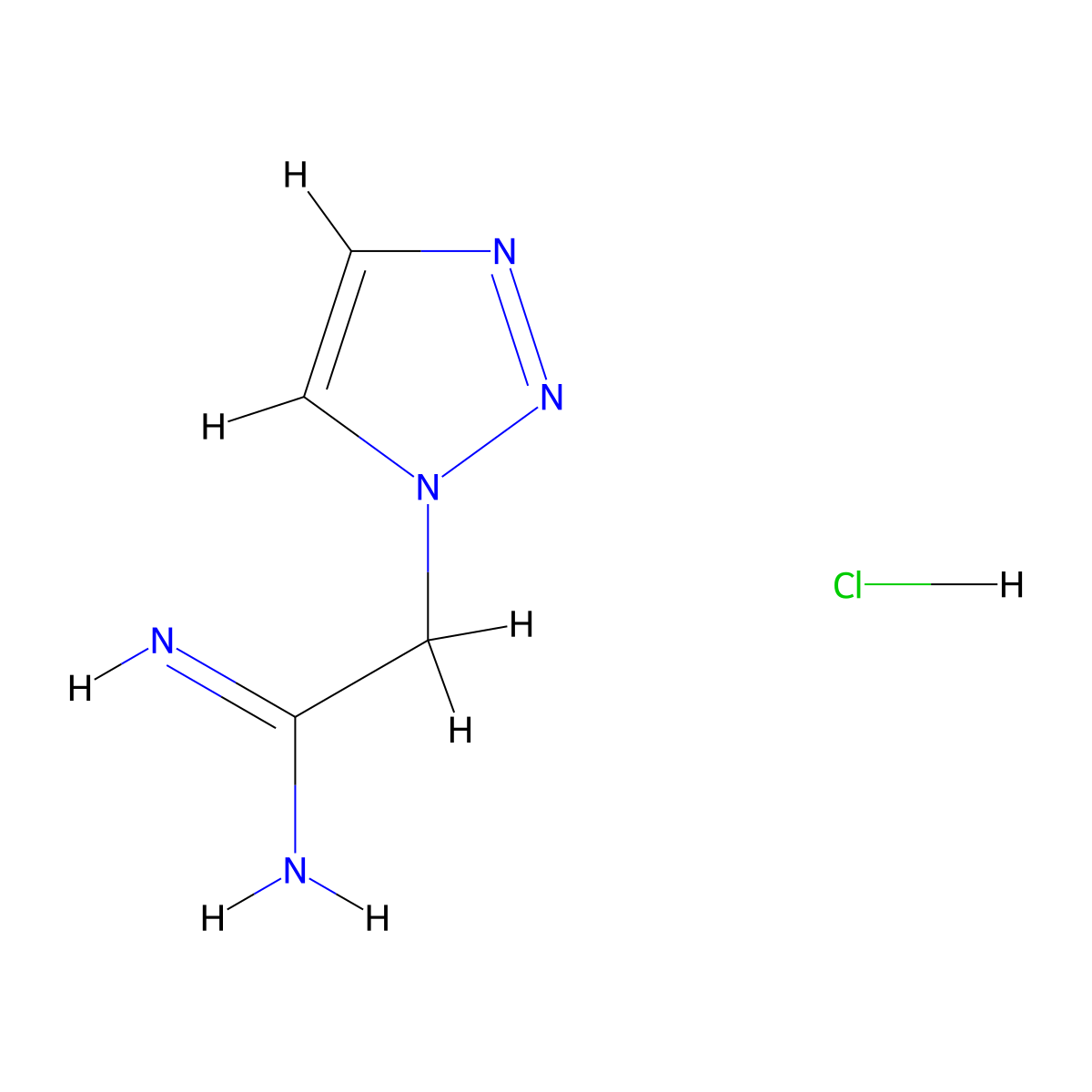 2-(1H-1,2,3-triazol-1-yl)ethanimidamide hydrochloride molecular structure, CAS 2174008-03-6