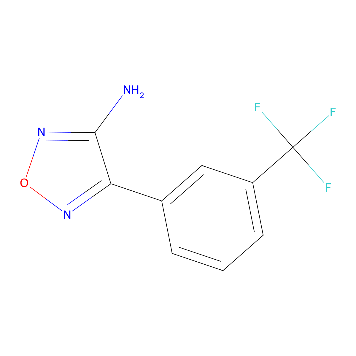 4-[3-(Trifluoromethyl)phenyl]-1,2,5-oxadiazol-3-amine molecular structure, CAS 21742-04-1