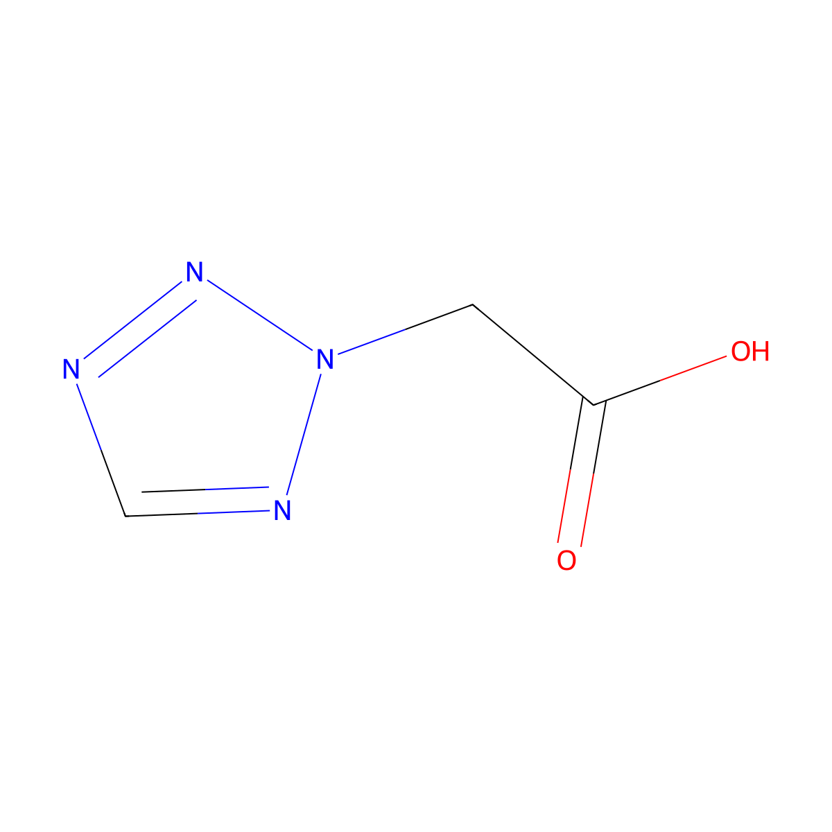 2H-Tetrazol-2-acetic acid molecular structure, CAS 21743-64-6