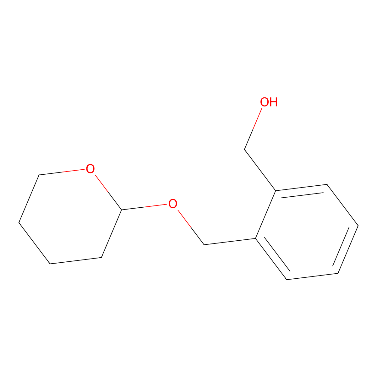 2-[[(Tetrahydropyran-2-yl)oxy]methyl]benzyl Alcohol molecular structure, CAS 217433-37-9