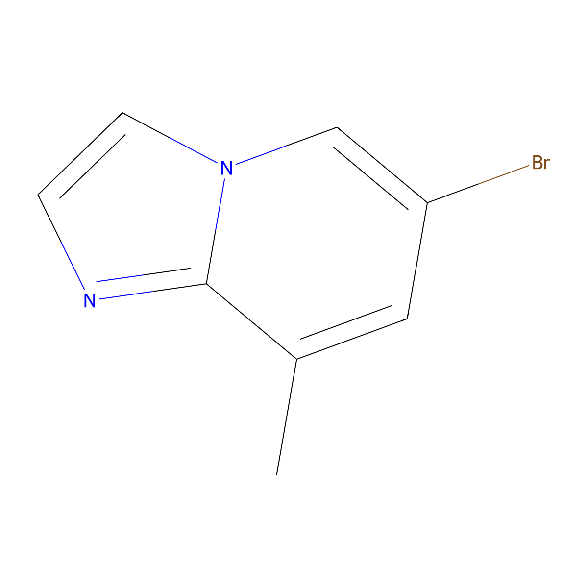 6-Bromo-8-methylimidazo(1,2-a)pyridine molecular structure, CAS 217435-65-9