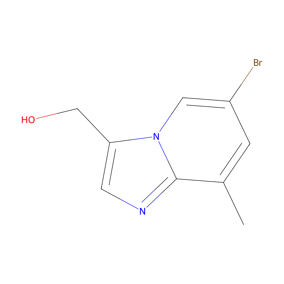 {6-Bromo-8-methylimidazo[1,2-a]pyridin-3-yl}methanol molecular structure, CAS 217435-70-6