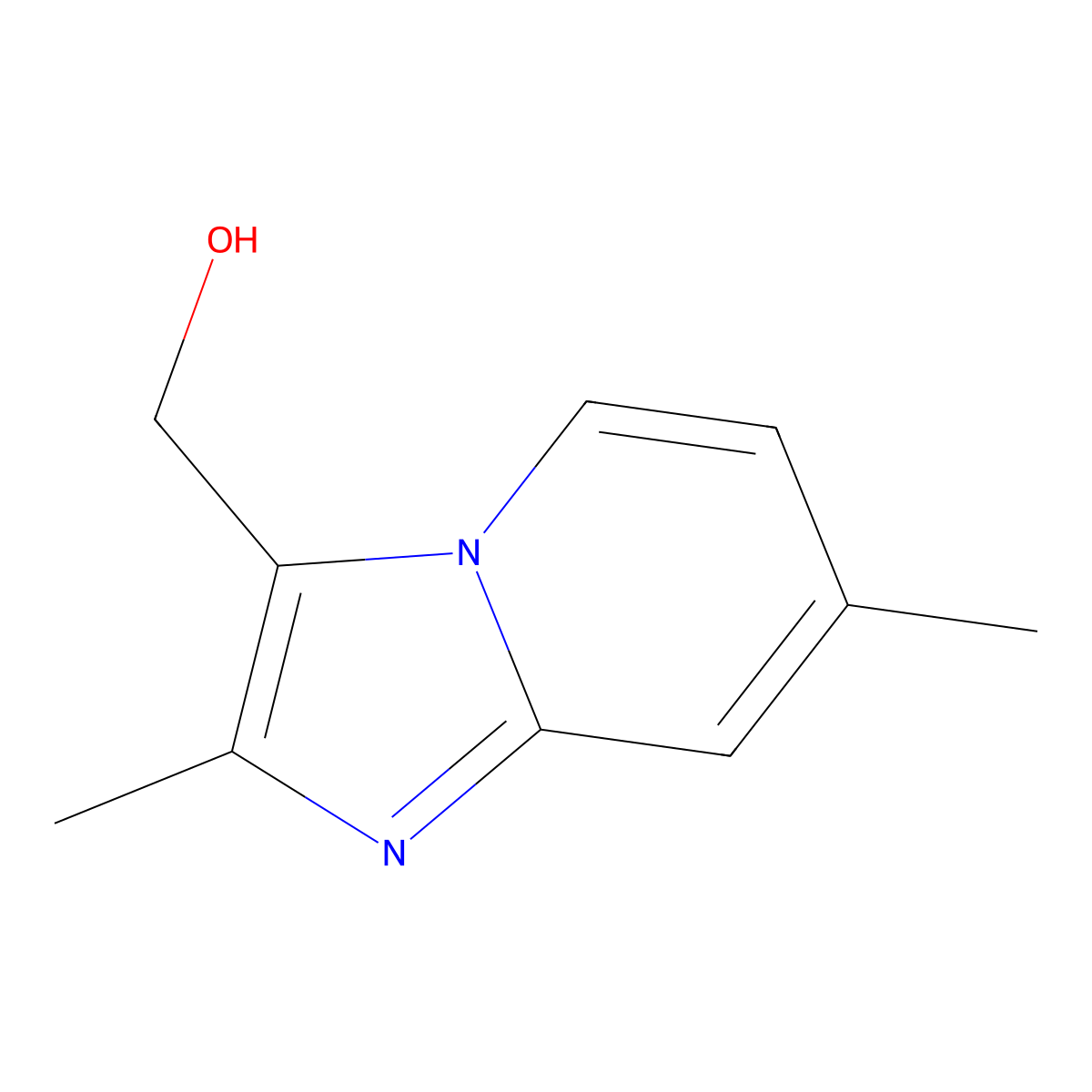 (2,7-Dimethylimidazo[1,2-a]pyridin-3-yl)methanol molecular structure, CAS 217435-75-1
