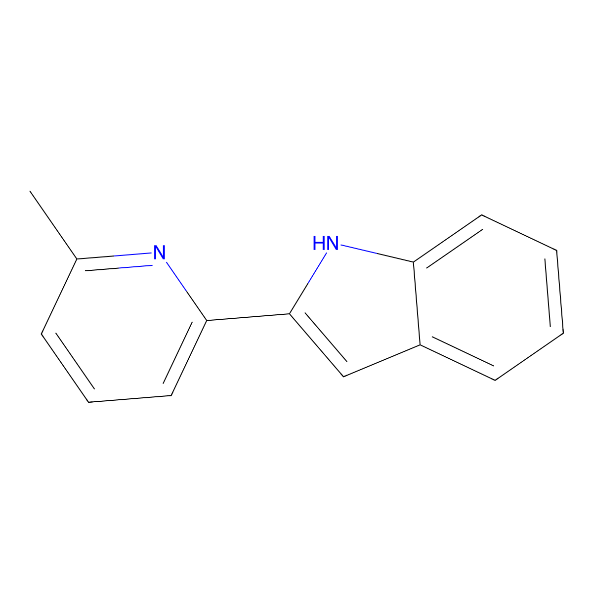 2-(6-Methylpyridin-2-YL)-1H-indole molecular structure, CAS 217438-33-0