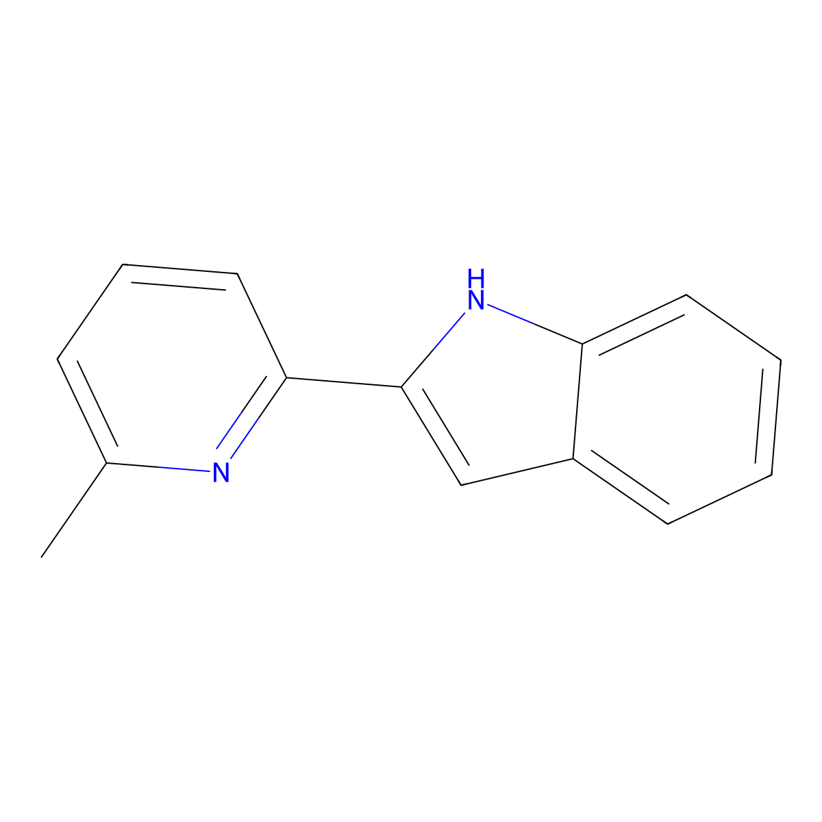 2-(6-Methylpyridin-2-YL)-1H-indole molecular structure, CAS 217438-33-0